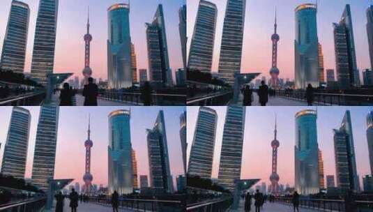 上海陆家嘴东方明珠上海中心高清在线视频素材下载