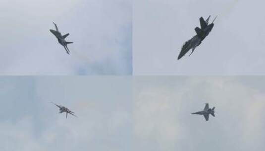 稳定：兰卡威航展马来西亚F/A-18D战机高清在线视频素材下载