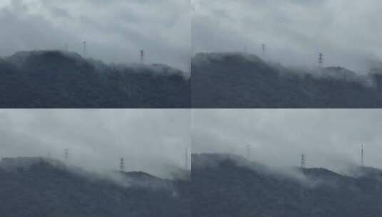 福州清晨远山薄雾高清在线视频素材下载