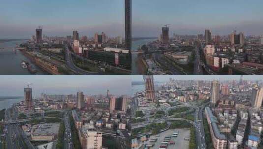 江西南昌市区航拍空镜高清在线视频素材下载