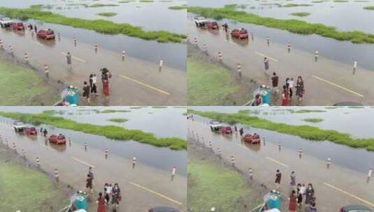 江西吴城水上公路高清在线视频素材下载