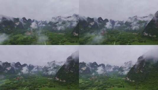 唯美云雾萦绕的大山高清在线视频素材下载