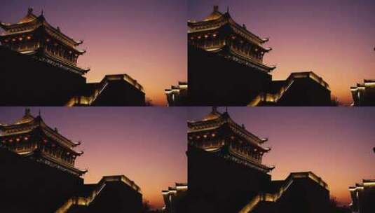 杭州旅游建德梅城古镇日落实拍高清在线视频素材下载