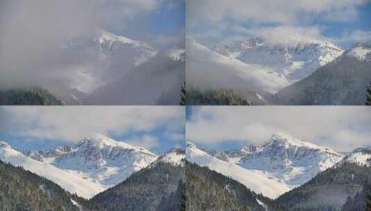 雪山 山脉 山峰高清在线视频素材下载