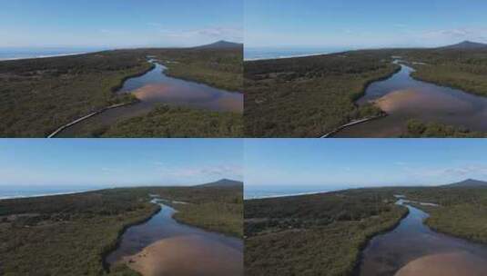 俯瞰乌伦加木板路，俯瞰贝林格河大分水岭的高清在线视频素材下载