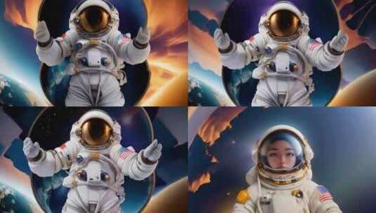 宇宙太空宇航员视频合集高清在线视频素材下载