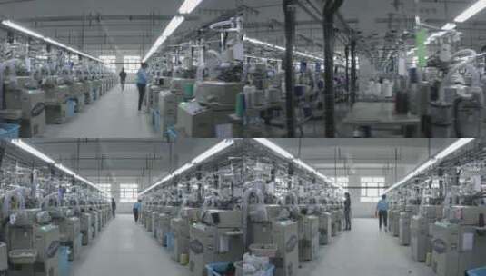 纺织厂车间自动化高清在线视频素材下载