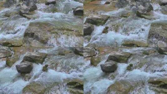 航拍山间里的溪水慢镜头240帧高清在线视频素材下载