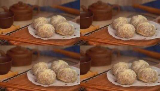 传统美食早餐烧麦【4K】高清在线视频素材下载