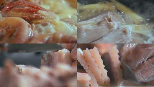 煮美味的五花肉高清在线视频素材下载