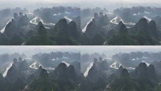 广西桂林山水漓江风光高清在线视频素材下载