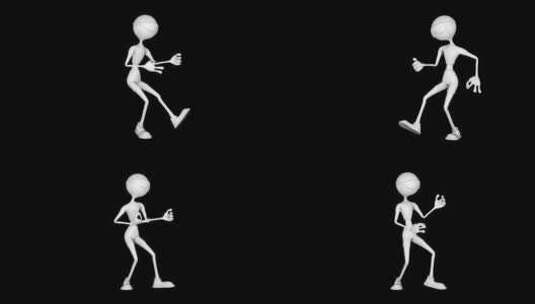 3D男人角色-卡通吉他舞高清在线视频素材下载