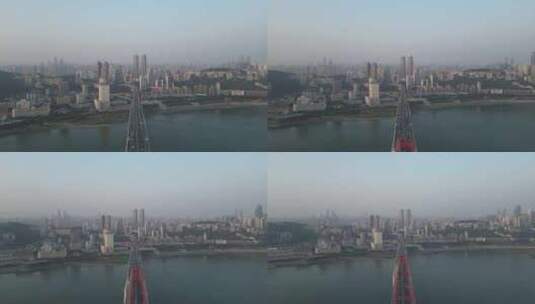 航拍重庆菜园坝大桥高清在线视频素材下载