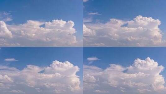 夏天蓝天白云时间变化空镜延时高清在线视频素材下载