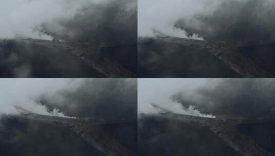 火山，风成群岛，火山硫气，活火山高清在线视频素材下载