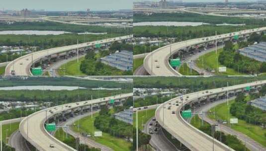 佛罗里达州坦帕市宽高架高速公路上的美国交高清在线视频素材下载