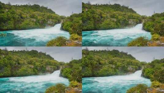 新西兰的胡卡瀑布高清在线视频素材下载