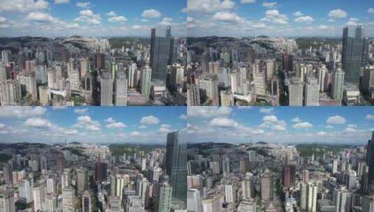 贵阳南明区城市高楼建筑航拍高清在线视频素材下载