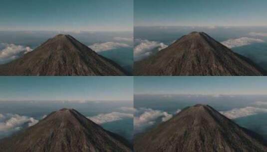 火山，危地马拉，峰，烟高清在线视频素材下载