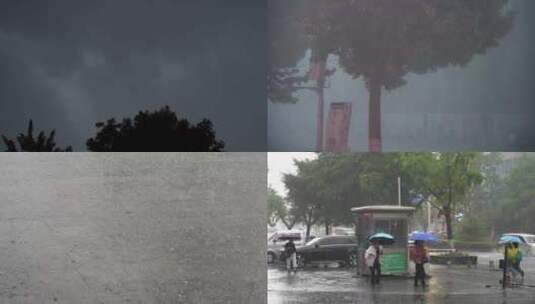 毕节下雨-下冰雹-天气高清在线视频素材下载