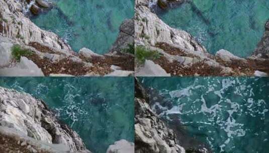 悬崖跳水变焦镜头高清在线视频素材下载