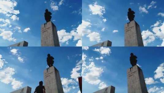 古巴圣克拉拉切格瓦拉纪念碑地拍高清在线视频素材下载