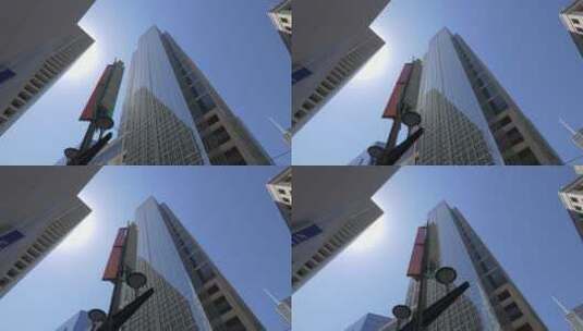 摩天大楼的低角度拍摄高清在线视频素材下载