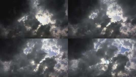 云彩在多云的天空中移动高清在线视频素材下载