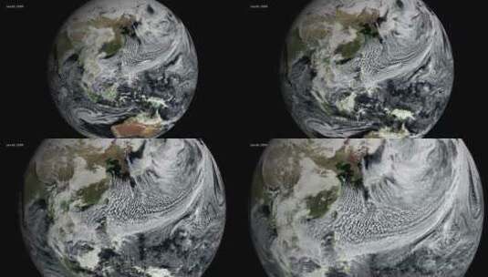 航拍太空中的地球动画高清在线视频素材下载