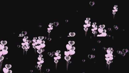 爱心气球粉色爱心梦幻背景高清在线视频素材下载