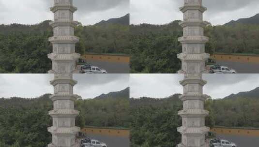 珠海斗门区金台寺4K航拍原素材7高清在线视频素材下载