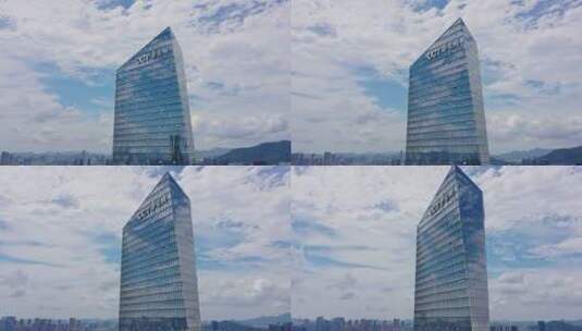 深圳南山华侨城大厦中景右环绕2高清在线视频素材下载