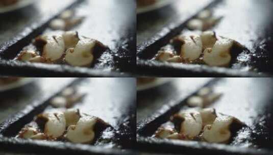 美食煎松茸黄油松茸香格里拉高清在线视频素材下载