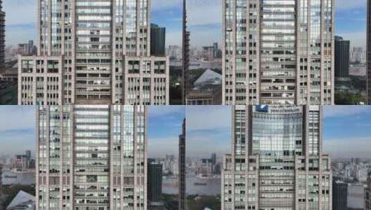 上海银行大厦航拍风光高清在线视频素材下载