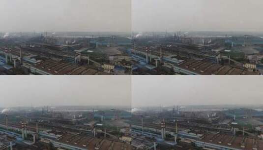 湖南 湘潭 钢厂 工业 生产 航拍高清在线视频素材下载