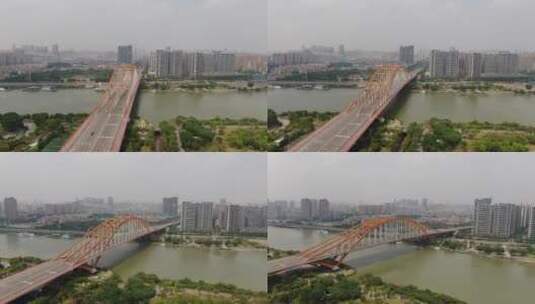 广东佛山东平大桥航拍高清在线视频素材下载