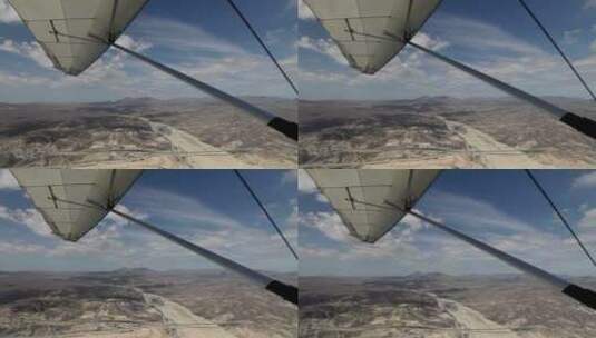从空中俯瞰海滨和沙漠高清在线视频素材下载