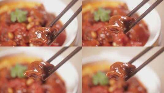 番茄牛腩盖饭番茄牛肉盖浇面高清在线视频素材下载