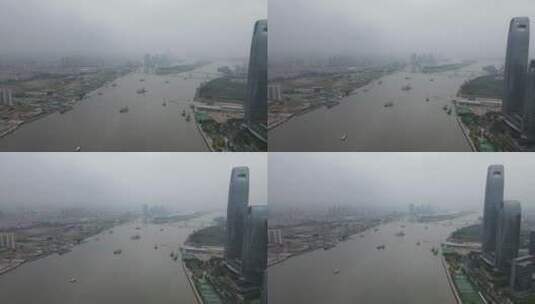 灰霾天气的广州高清在线视频素材下载