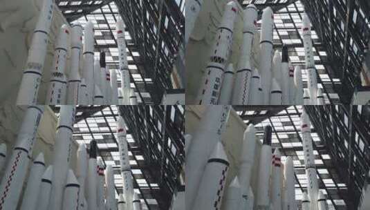 南宁科技馆的火箭模型高清在线视频素材下载