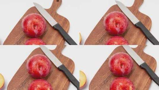 新鲜水果李子红布李4k视频滑轨平移高清在线视频素材下载