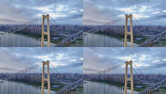 航拍杨泗港大桥高清在线视频素材下载