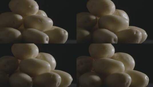 土豆马铃薯影棚拍摄log高清在线视频素材下载
