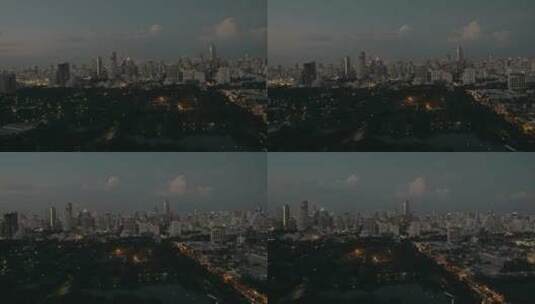 曼谷黄昏的天际线高清在线视频素材下载