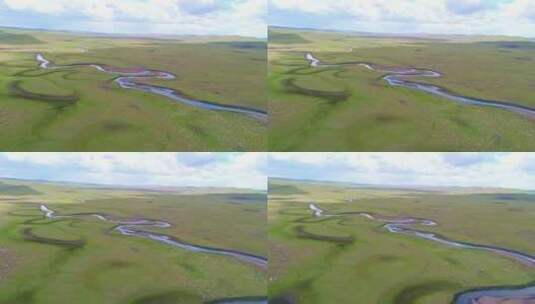 呼伦贝尔大草原根河湿地高清在线视频素材下载