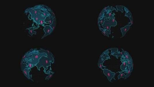 全息地球高清在线视频素材下载