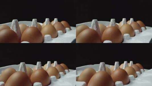 带盒的鸡蛋特写高清在线视频素材下载
