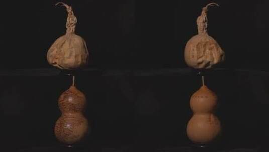 民间传统手工艺葫芦烙画-作品展示2高清在线视频素材下载