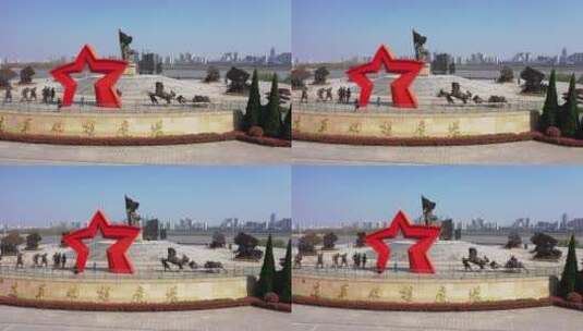 南昌起义建军雕塑广场高清在线视频素材下载