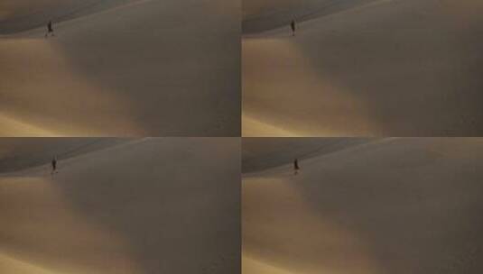 沙漠行走的人高清在线视频素材下载